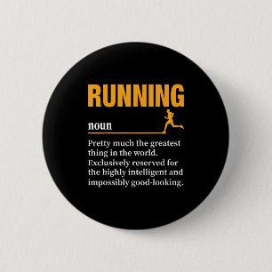 Badge Rond 5 Cm Définition de course Humour Marathon Athlète drôle