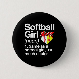 Badge Rond 5 Cm Définition de fille de softball Sassy Sports