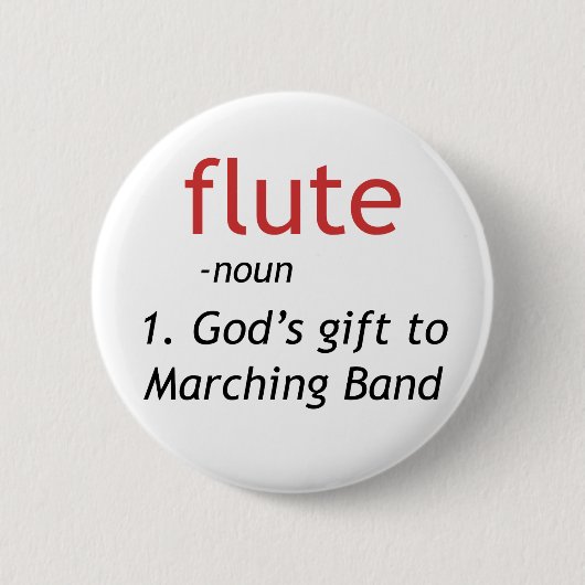 Badge Rond 5 Cm Définition de flûte (Devant)