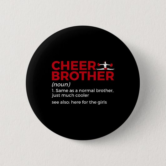 Badge Rond 5 Cm Définition de frère de cheer drôle (Devant)