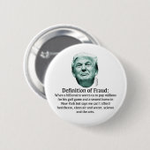 Badge Rond 5 Cm Définition de la fraude - TRUMP (Devant & derrière)