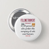 Badge Rond 5 Cm Définition de l'Amoureux des chats Drôle Dire Intr (Devant & derrière)
