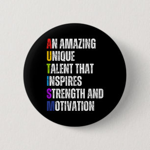 Badge Rond 5 Cm Définition de l'autisme Sensibilisation sur l'auti