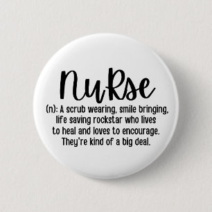 Badge Rond 5 Cm Définition de l'infirmière