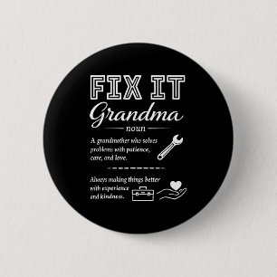 Badge Rond 5 Cm Définition de Mamie Répare-le pour la fête des mèr