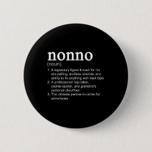 Badge Rond 5 Cm Définition de Nonno Drôle Nom Cool