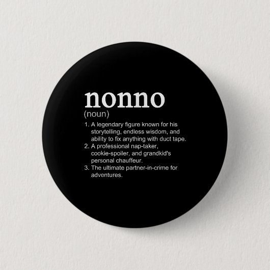 Badge Rond 5 Cm Définition de Nonno Drôle Nom Cool  (Devant)