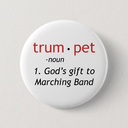 Badge Rond 5 Cm Définition de trompette (Devant)