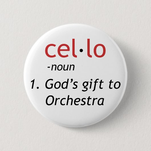 Badge Rond 5 Cm Définition du cello (Devant)