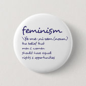 Badge Rond 5 Cm Définition Du Féminisme (Devant)