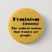 Badge Rond 5 Cm Définition du féminisme (Devant)