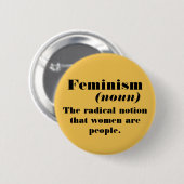 Badge Rond 5 Cm Définition du féminisme (Devant & derrière)