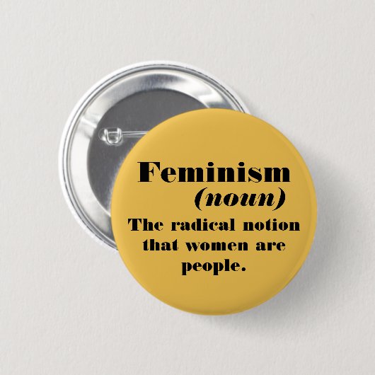 Badge Rond 5 Cm Définition du féminisme (Devant & derrière)
