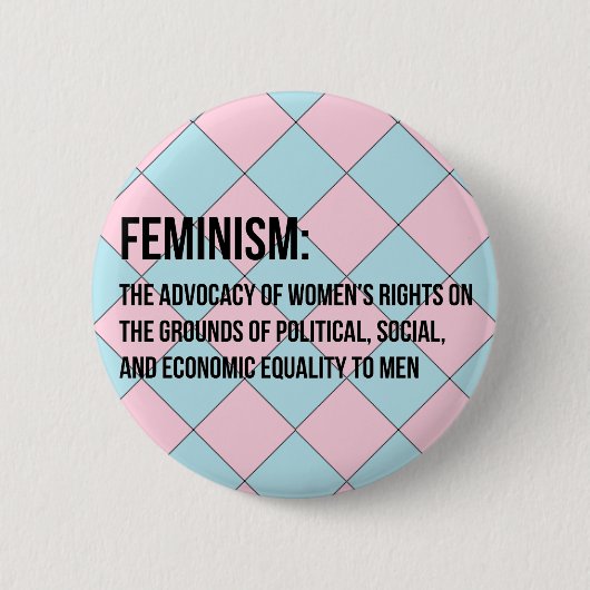 Badge Rond 5 Cm Définition du féminisme (Devant)