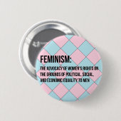 Badge Rond 5 Cm Définition du féminisme (Devant & derrière)