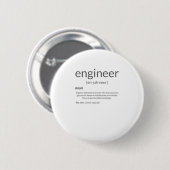 Badge Rond 5 Cm Définition du grand ingénieur du Gift Engineer Col (Devant & derrière)