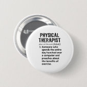 Badge Rond 5 Cm Définition du physiothérapeute (Devant & derrière)