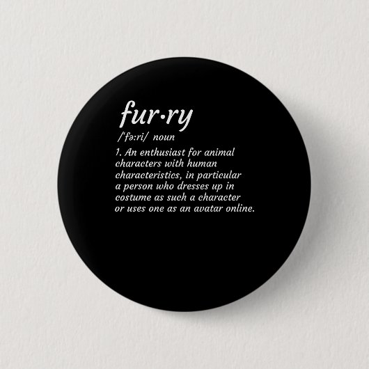 Badge Rond 5 Cm Définition Fandom Furries Design Cosplay (Devant)