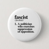 Badge Rond 5 Cm Définition fasciste (Devant)