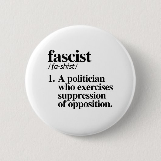 Badge Rond 5 Cm Définition fasciste (Devant)