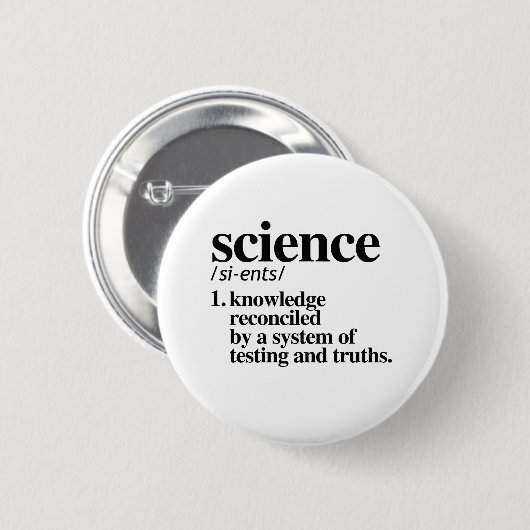 BADGE ROND 5 CM DÉFINITION SCIENTIFIQUE (Devant & derrière)