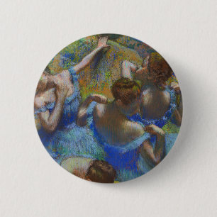Badge Rond 5 Cm Degas Danseuses Bleues Pastel Chef-d'œuvre d'Art