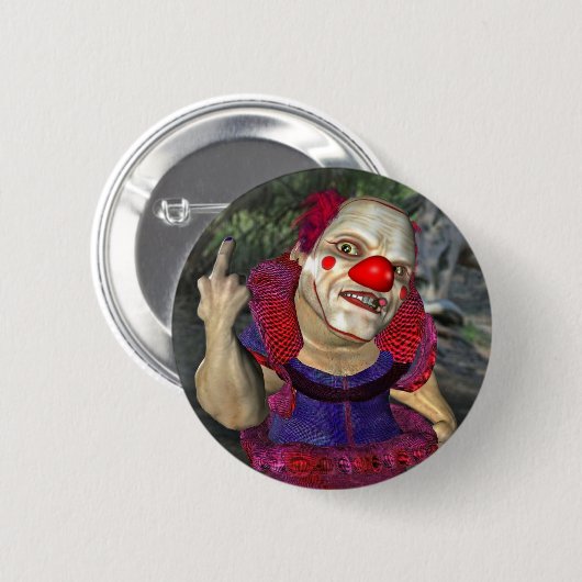 Badge Rond 5 Cm Dégoûtant le clown (Devant & derrière)