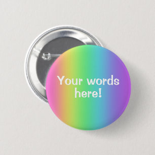 Badge Rond 5 Cm Dégradé arc-en-ciel personnalisé
