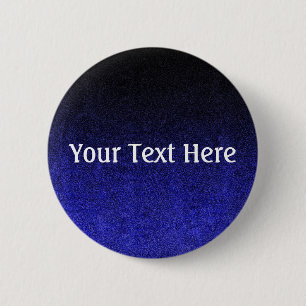 Badge Rond 5 Cm Dégradé de Parties scintillant bleue et noire
