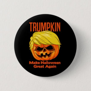Badge Rond 5 Cm Déguisement de citrouille drôle de Trumpkin pour H