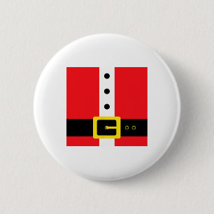 Badge Rond 5 Cm Déguisement de Noël en costume de Père Noël drôle 