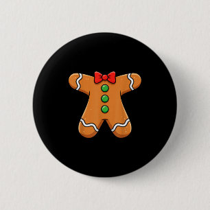 Badge Rond 5 Cm Déguisement de Noël en pain d'épice drôle costume