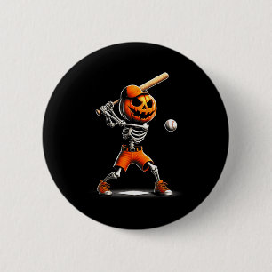 Badge Rond 5 Cm Déguisement drôle d'Halloween Citrouille de Baseba