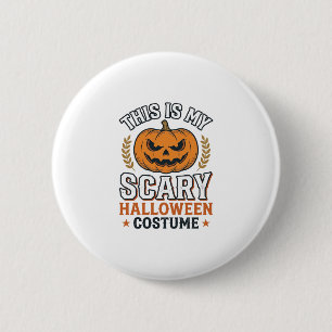 Badge Rond 5 Cm Déguisement Halloween Épouvantable Citrouille Vect