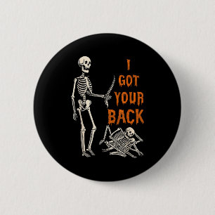 Badge Rond 5 Cm Déguisement Squelettes d'Halloween Je Vous Ai Dans