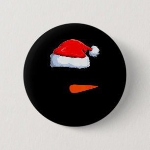 Badge Rond 5 Cm Déguisement visage de bonhomme de neige d'hiver No