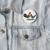 Badge Rond 5 Cm Delaware Blue Hen (En situation)