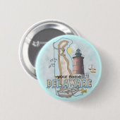 Badge Rond 5 Cm Delaware Phare pin bouton (Devant & derrière)