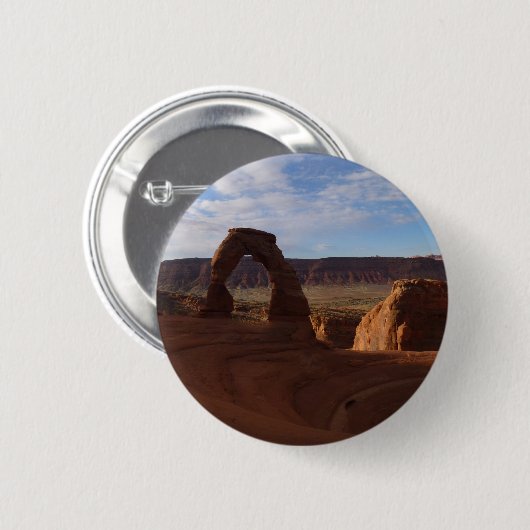 Badge Rond 5 Cm Delicate Arch II au Parc national des Arches (Devant & derrière)