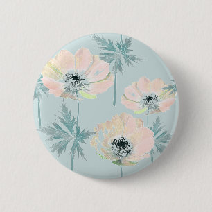 Badge Rond 5 Cm Delicate pink anemones