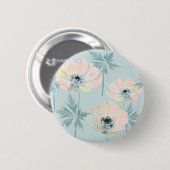 Badge Rond 5 Cm Delicate pink anemones (Devant & derrière)