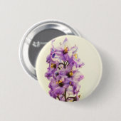 Badge Rond 5 Cm Delphinium pourpre de pied-d'alouette (Devant & derrière)