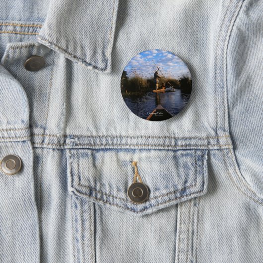 Badge Rond 5 Cm Delta d'Okavango (En situation)