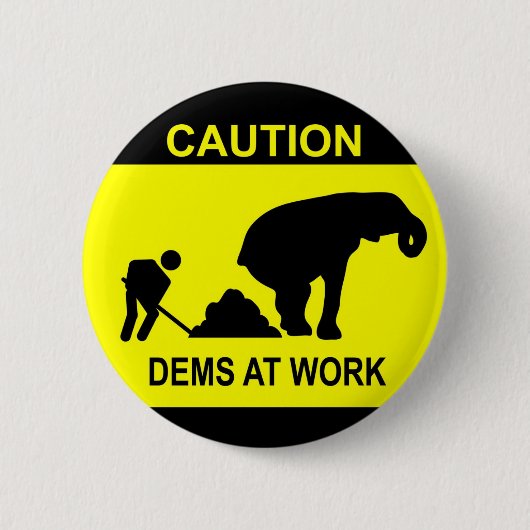 Badge Rond 5 Cm DEM au bouton de travail (Devant)