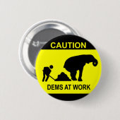 Badge Rond 5 Cm DEM au bouton de travail (Devant & derrière)