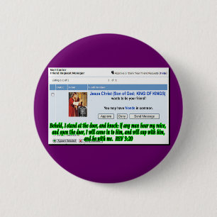 Badge Rond 5 Cm Demande d'ami de Jésus