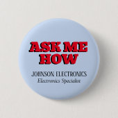 Badge Rond 5 Cm Demande d'entreprise Comment Promotionnel (Devant)