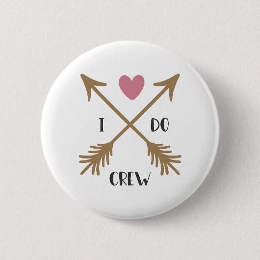 Badge Rond 5 Cm Demande en mariage I DO CREW pour mariage (Devant)