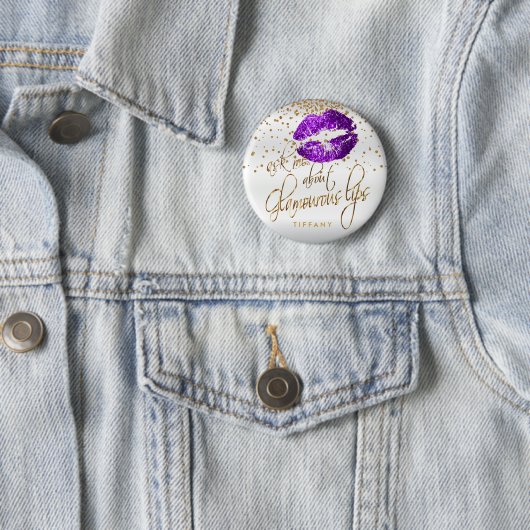 Badge Rond 5 Cm Demandez-moi à propos de mes lèvres glamour - viol (En situation)