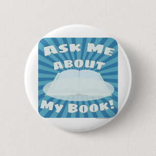 Badge Rond 5 Cm Demandez-Moi À Propos De Mon Livre Style Personnal